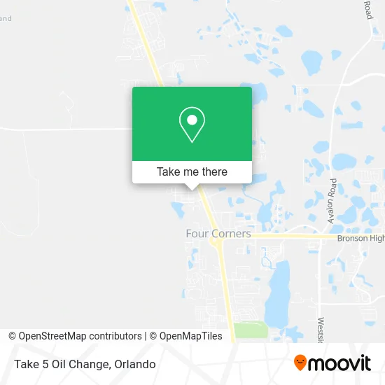 Take 5 Oil Change map