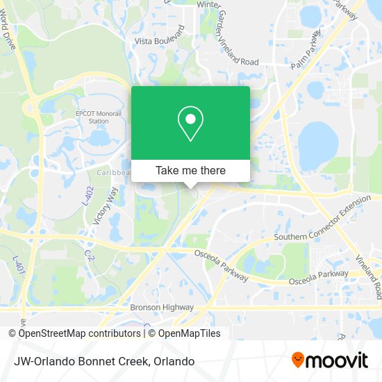 Mapa de JW-Orlando Bonnet Creek