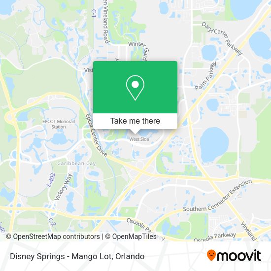 Mapa de Disney Springs - Mango Lot