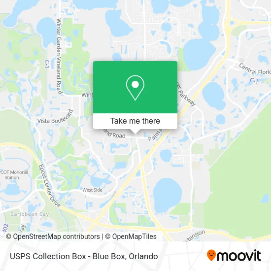 USPS Collection Box - Blue Box map