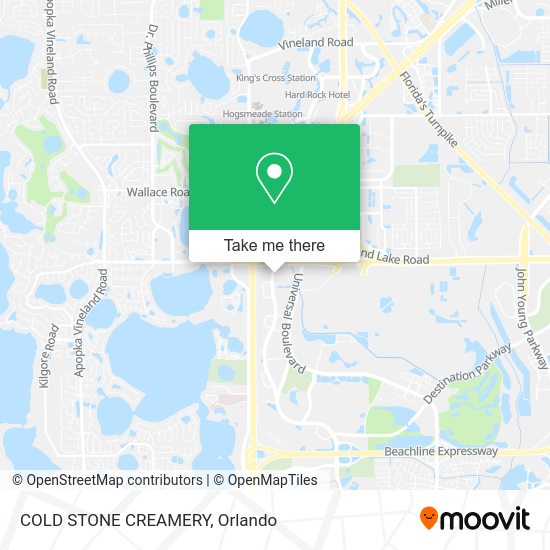 COLD STONE CREAMERY map