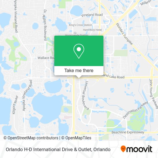 Orlando H-D International Drive & Outlet map