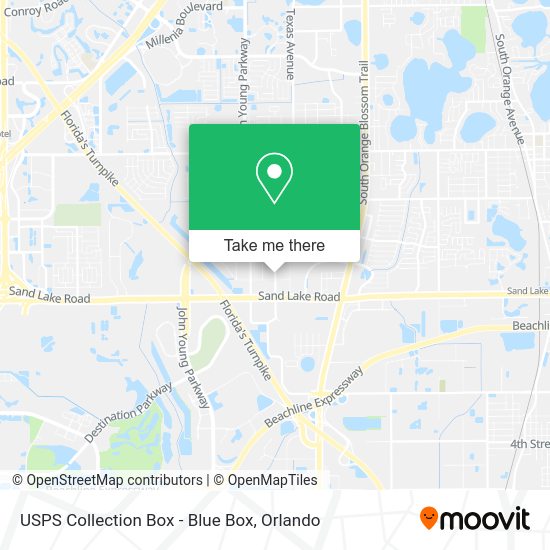 USPS Collection Box - Blue Box map