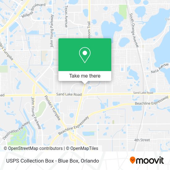 USPS Collection Box - Blue Box map
