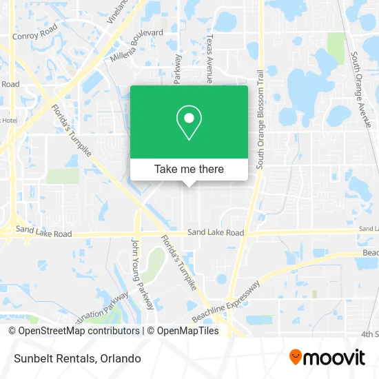 Sunbelt Rentals map