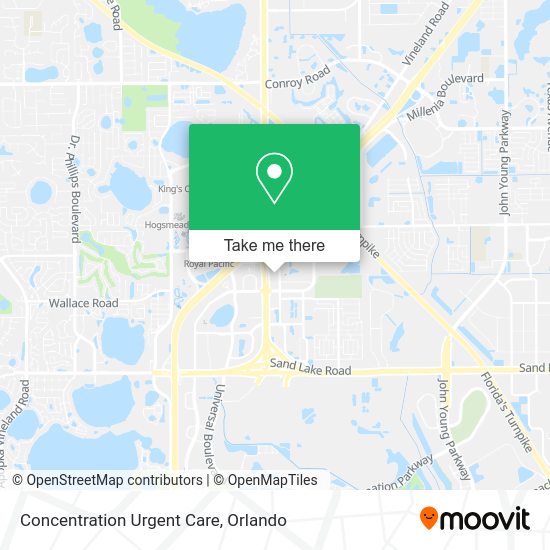 Mapa de Concentration Urgent Care