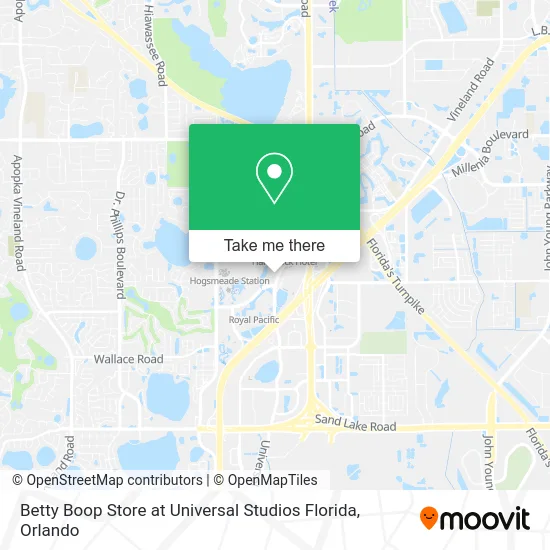 Betty Boop Store at Universal Studios Florida map