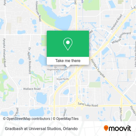 Gradbash at Universal Studios map