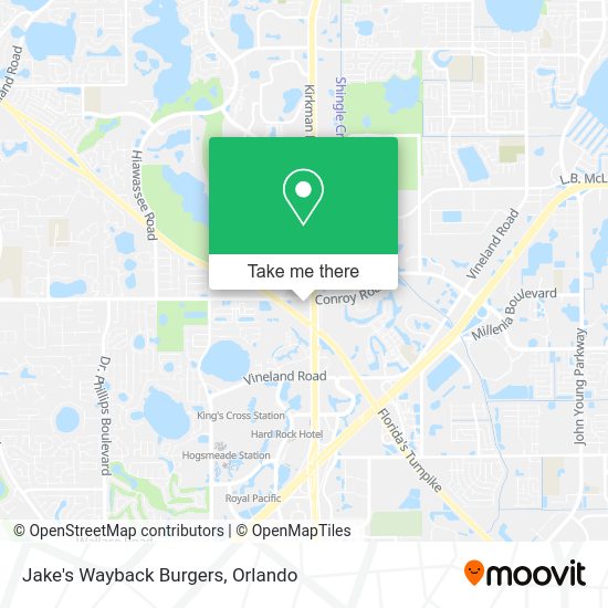 Mapa de Jake's Wayback Burgers