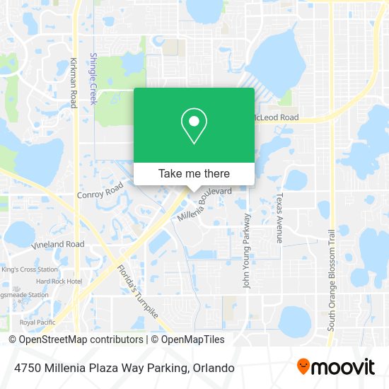 Mapa de 4750 Millenia Plaza Way Parking