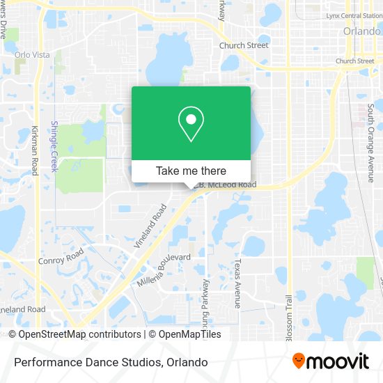 Performance Dance Studios map
