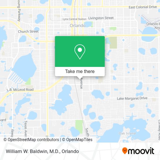 William W. Baldwin, M.D. map