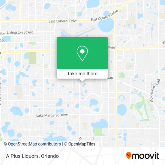 A Plus Liquors map