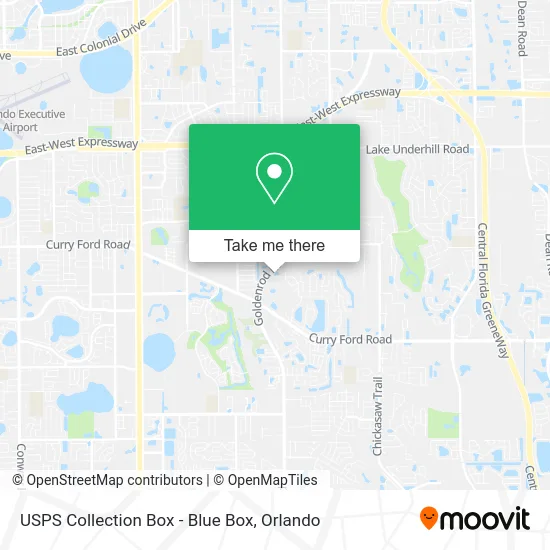Mapa de USPS Collection Box - Blue Box