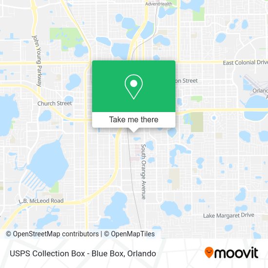 USPS Collection Box - Blue Box map