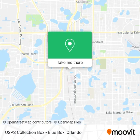 Mapa de USPS Collection Box - Blue Box