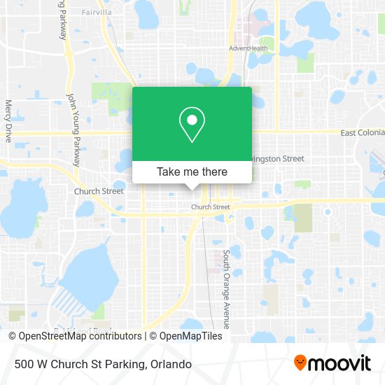 500 W Church St Parking map