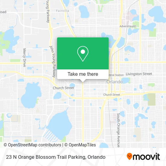 Mapa de 23 N Orange Blossom Trail Parking