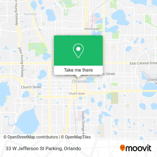 Mapa de 33 W Jefferson St Parking