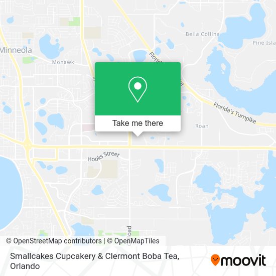 Mapa de Smallcakes Cupcakery & Clermont Boba Tea