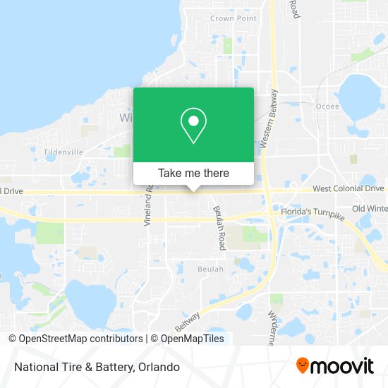 Mapa de National Tire & Battery