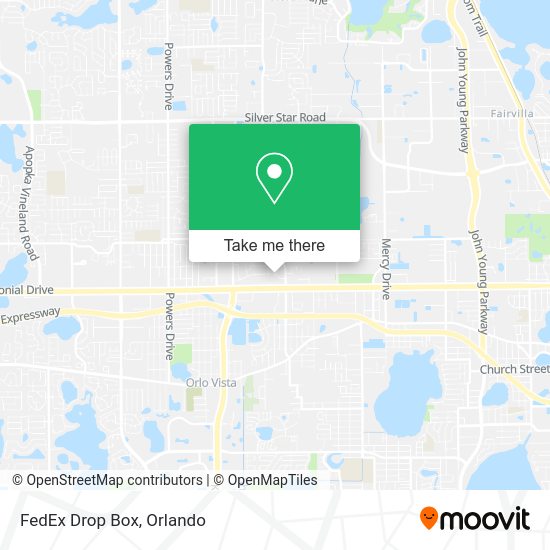 Mapa de FedEx Drop Box