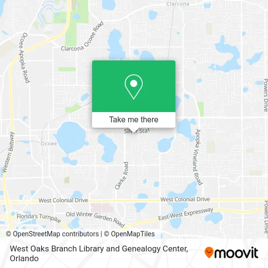 West Oaks Branch Library and Genealogy Center map