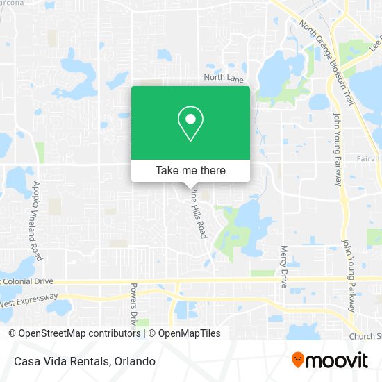 Casa Vida Rentals map