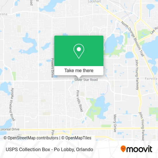 USPS Collection Box - Po Lobby map