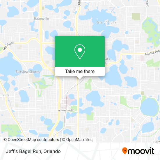 Mapa de Jeff's Bagel Run