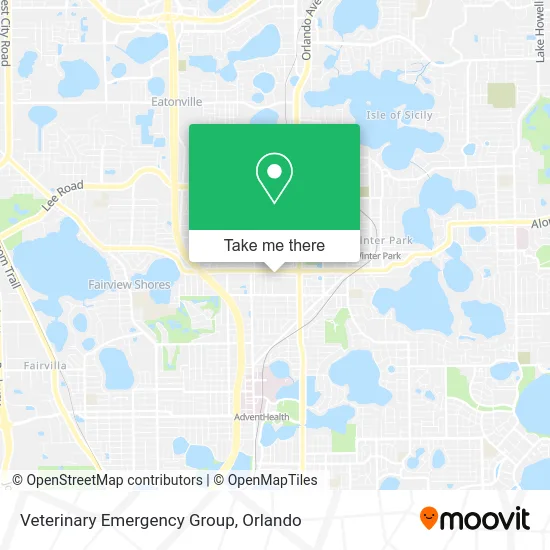 Mapa de Veterinary Emergency Group