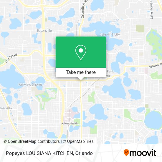Popeyes LOUISIANA KITCHEN map