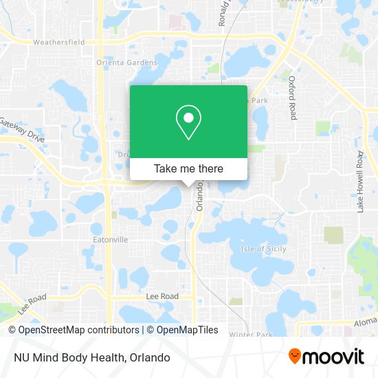 NU Mind Body Health map