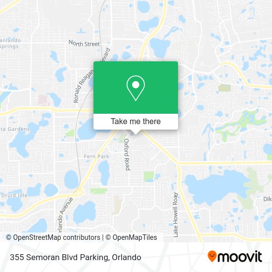 Mapa de 355 Semoran Blvd Parking