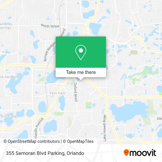 Mapa de 355 Semoran Blvd Parking
