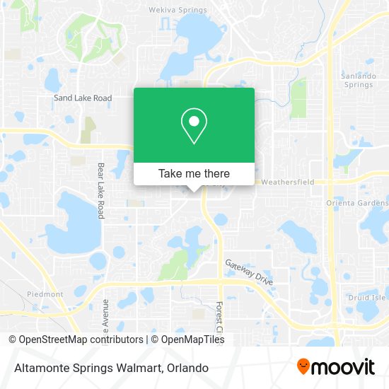 Altamonte Springs Walmart map