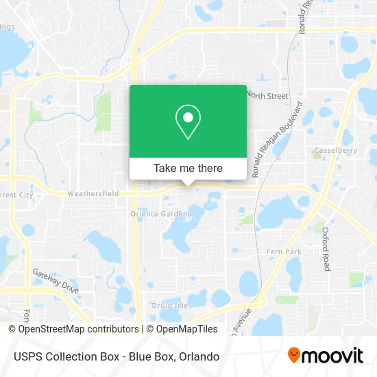 USPS Collection Box - Blue Box map