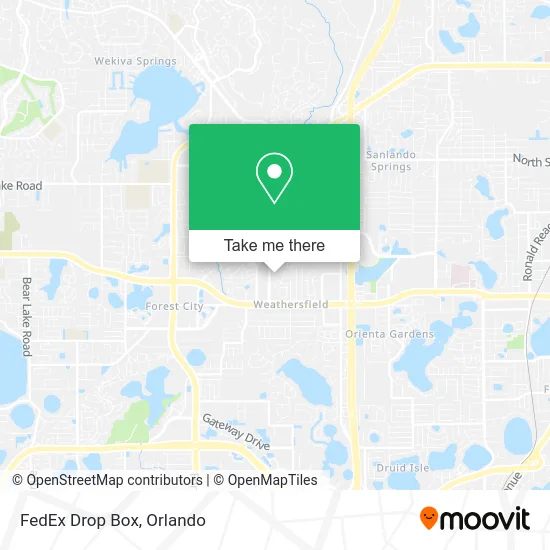 Mapa de FedEx Drop Box