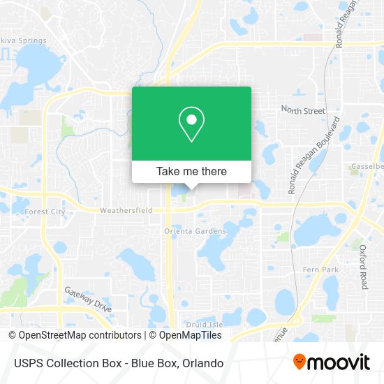 USPS Collection Box - Blue Box map