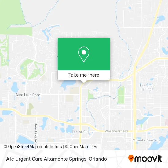 Afc Urgent Care Altamonte Springs map