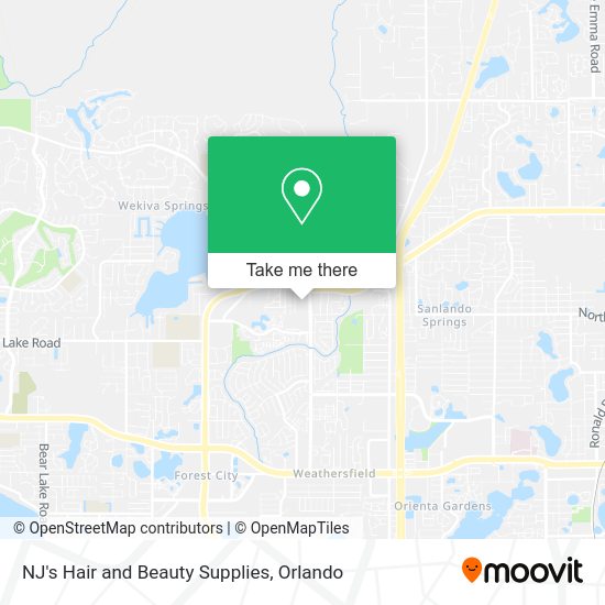 Mapa de NJ's Hair and Beauty Supplies