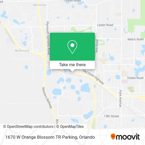 1670 W Orange Blossom TR Parking map