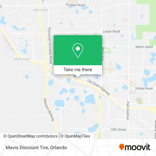Mapa de Mavis Discount Tire