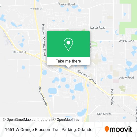 1651 W Orange Blossom Trail Parking map