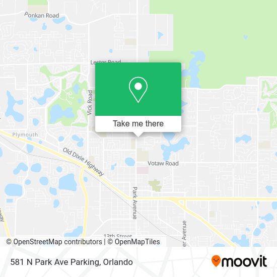 Mapa de 581 N Park Ave Parking