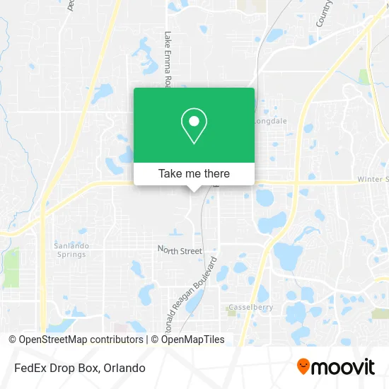 FedEx Drop Box map