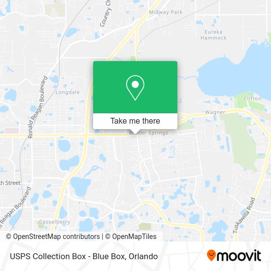 USPS Collection Box - Blue Box map