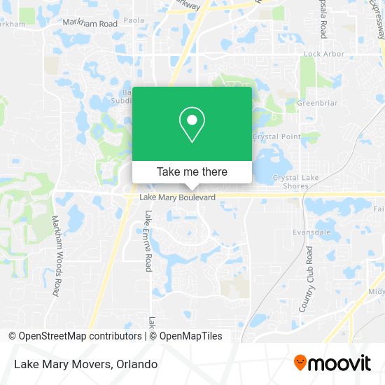 Mapa de Lake Mary Movers