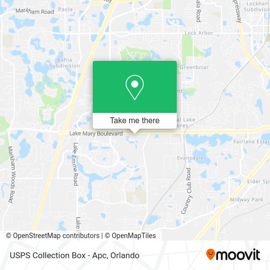 USPS Collection Box - Apc map