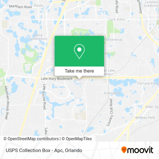 USPS Collection Box - Apc map